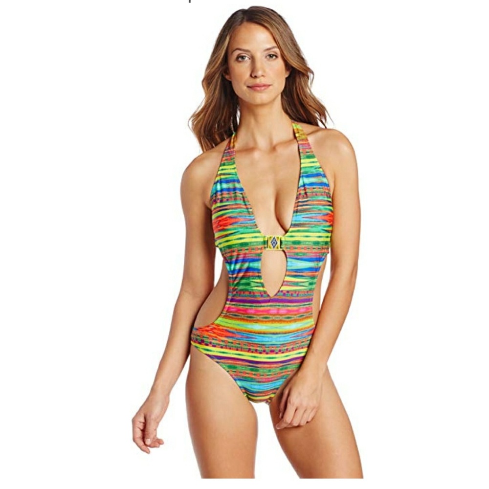 Nanette Lepore Sinaloa Striped Monokini XS